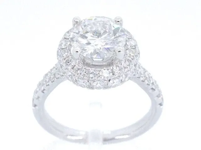 Uniek witgouden ring met diamanten 3.0 ct (gecertificeerd) - nieuw - afbeelding 1 van  9