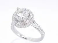 Uniek witgouden ring met diamanten 3.0 ct (gecertificeerd) - nieuw - afbeelding 3 van  9