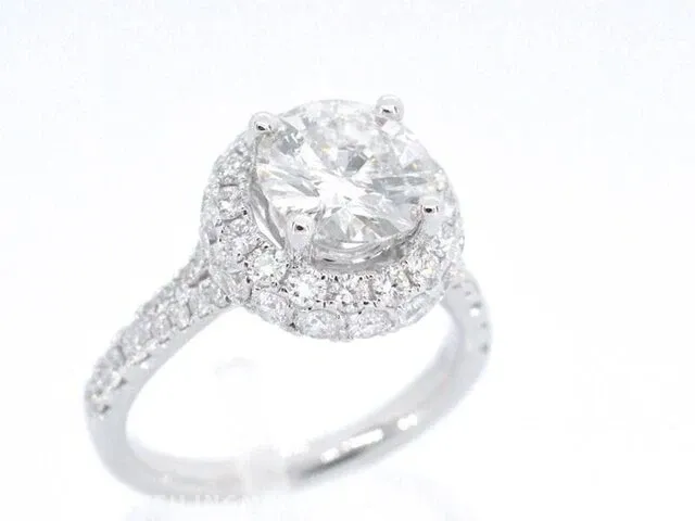 Uniek witgouden ring met diamanten 3.0 ct (gecertificeerd) - nieuw - afbeelding 4 van  9