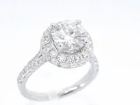 Uniek witgouden ring met diamanten 3.0 ct (gecertificeerd) - nieuw - afbeelding 4 van  9