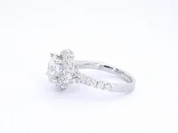 Uniek witgouden ring met diamanten 3.0 ct (gecertificeerd) - nieuw - afbeelding 5 van  9