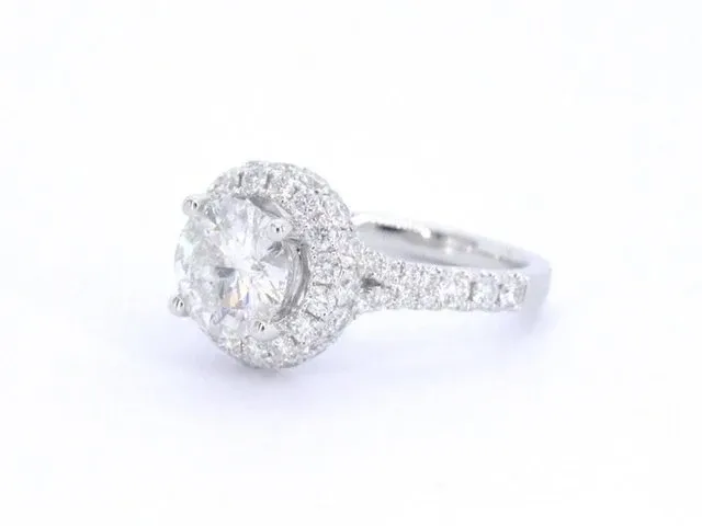 Uniek witgouden ring met diamanten 3.0 ct (gecertificeerd) - nieuw - afbeelding 8 van  9