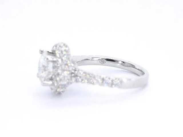Uniek witgouden ring met diamanten 3.0 ct (gecertificeerd) - nieuw - afbeelding 9 van  9