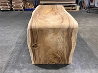 Unieke suar waterval boomstamtafel 260cm. - afbeelding 3 van  3