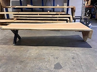 Unieke suar waterval boomstamtafel 360cm. - afbeelding 5 van  5