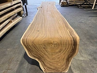 Unieke suar waterval boomstamtafel 500cm. - afbeelding 5 van  6
