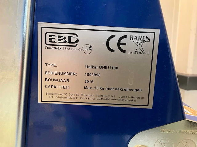 Unikar uniu1100 hef- en hijsmiddelen - afbeelding 8 van  8