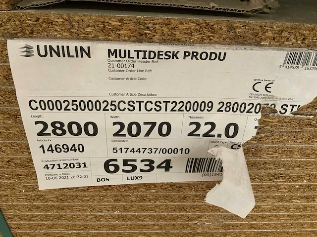 Unilin spaanplaat wit geplastificeerd (16x) - afbeelding 2 van  2