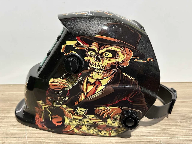 Unison - dobbelstenen skull - lashelm / laskap automatisch dimmend - 2024 - afbeelding 12 van  16