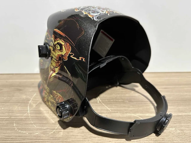 Unison - dobbelstenen skull - lashelm / laskap automatisch dimmend - 2024 - afbeelding 3 van  16