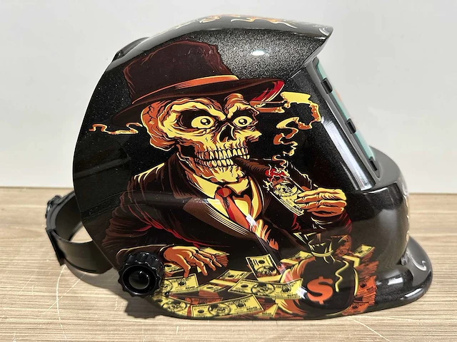 Unison - dobbelstenen skull - lashelm / laskap automatisch dimmend - 2024 - afbeelding 11 van  16