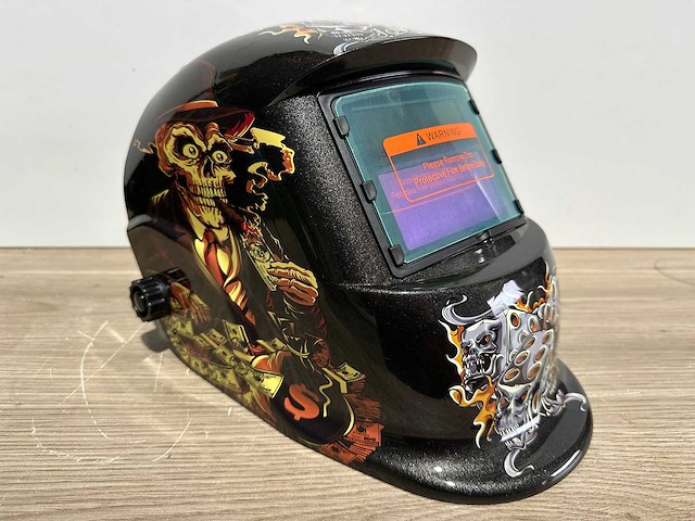 Unison - dobbelstenen skull - lashelm / laskap automatisch dimmend - 2024 - afbeelding 12 van  16