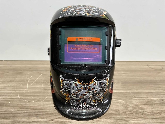 Unison - dobbelstenen skull - lashelm / laskap automatisch dimmend - 2024 - afbeelding 11 van  16