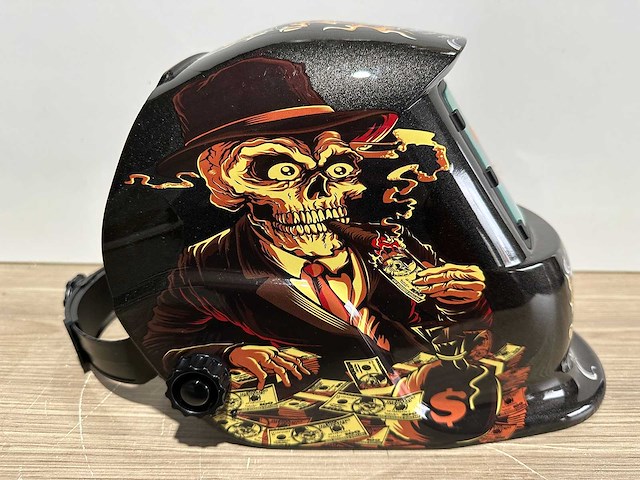 Unison - dobbelstenen skull - lashelm / laskap automatisch dimmend - 2024 - afbeelding 13 van  16
