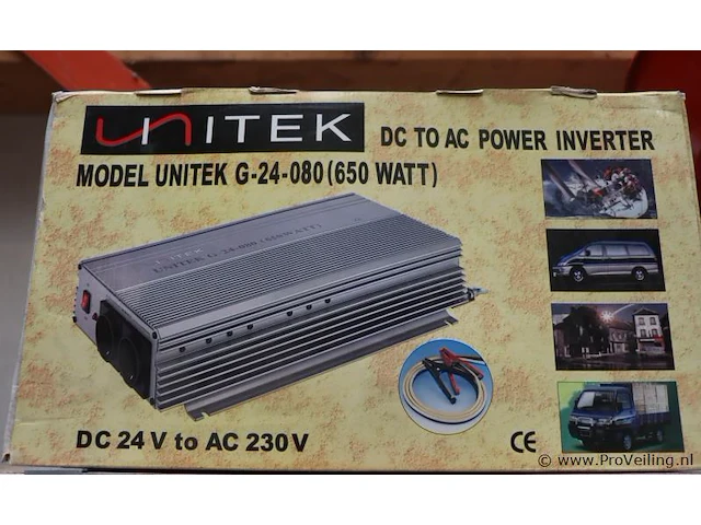 Unitek omvormer model unitek g-24-080 (650w) - afbeelding 1 van  4