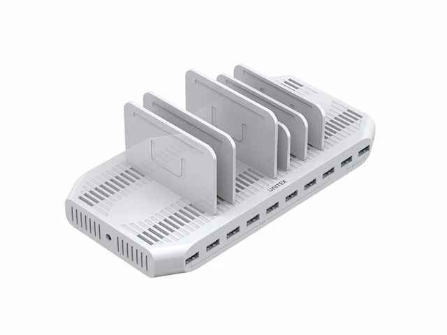 Unitek y2190a oplaadstation wit - afbeelding 2 van  4