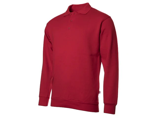 Uniwear polo sweater rood maat m - afbeelding 1 van  3
