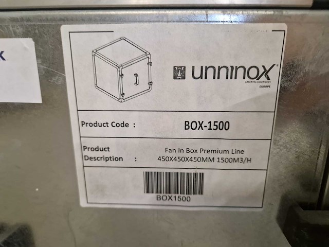 Unninox - afzuigmotor - box - 1500 m³/h - afbeelding 2 van  2