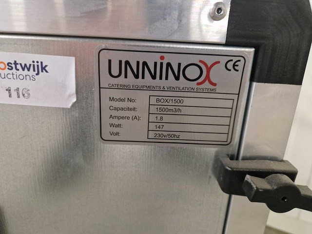 Unninox - afzuigmotor - box - 1500 m³/h - afbeelding 2 van  2