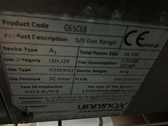 Unninox bakplaat en gasfornuis - afbeelding 2 van  10