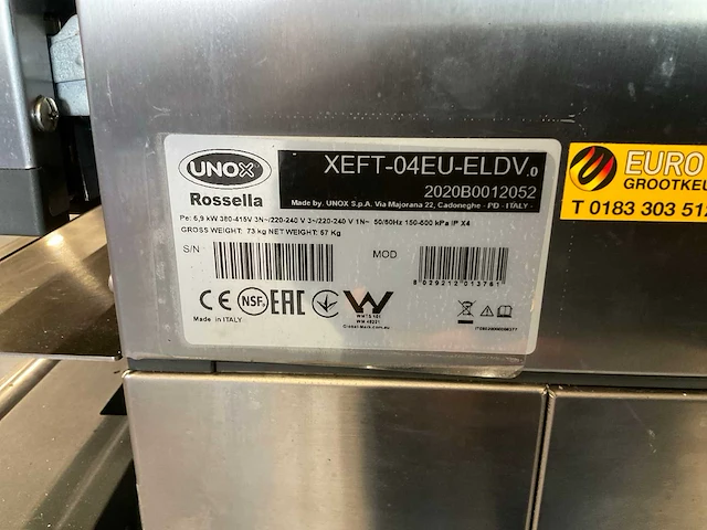 Unox dubbele oven met afzuiging op onderstel - afbeelding 10 van  12