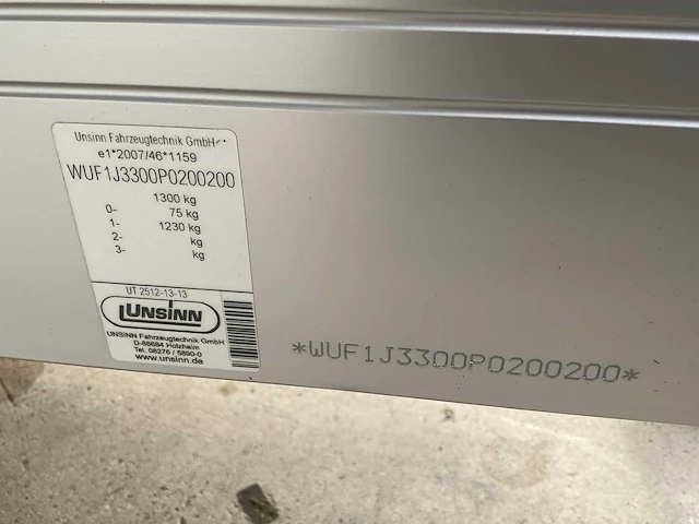 Unsinn ut 2512-13-13 aanhangwagen - afbeelding 4 van  12