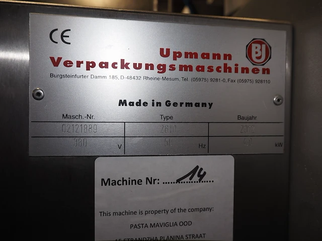 Upmann verpackungsmaschinen - afbeelding 9 van  17