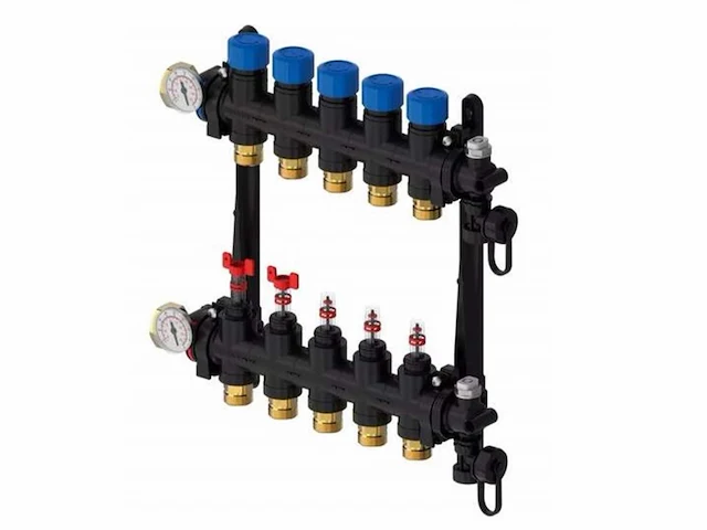 Uponor vario m fm 4x g3/4 vloerverwarmingverdeler - afbeelding 1 van  4