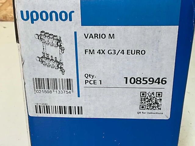 Uponor vario m fm 4x g3/4 vloerverwarmingverdeler - afbeelding 4 van  4