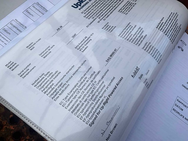 "upright" - ab38n - knik telescoophoogwerker - 2007 - afbeelding 13 van  36