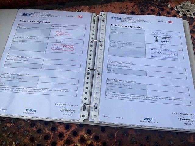 "upright" - ab38n - knik telescoophoogwerker - 2007 - afbeelding 15 van  36