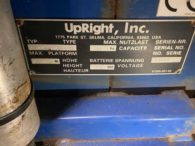 Upright 68003-002.96 hoogwerker - afbeelding 7 van  7