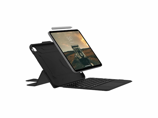 Urban armor gear bluetooth toetsenbord voor de ipad 11 (2025) 11 inch / ipad 10 10,9 inch qwerty zwart - afbeelding 1 van  5