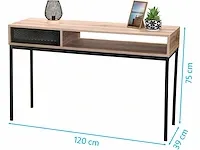 Urban living - soho console dressoir in industriële stijl 120x39x75cm - afbeelding 3 van  3