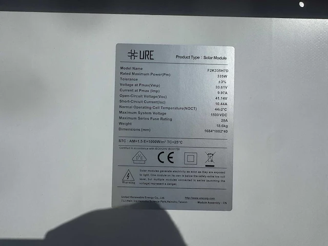 Ure - set van 8 zonnepanelen (335 wp) met 2,5 kw omvormer - afbeelding 2 van  3