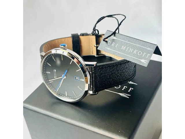 Uri minkoff herenhorloge - inclusief doos - nieuw - afbeelding 6 van  11