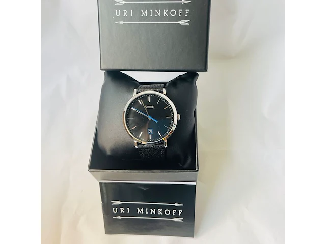 Uri minkoff herenhorloge - inclusief doos - nieuw - afbeelding 10 van  11
