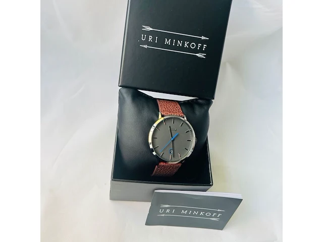 Uri minkoff herenhorloge - inclusief doos - nieuw - afbeelding 9 van  9