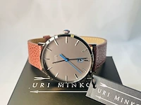 Uri minkoff herenhorloge - inclusief doos - nieuw - afbeelding 2 van  8