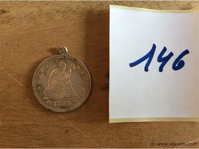 Us munt quar.dollar 1854 - afbeelding 1 van  2