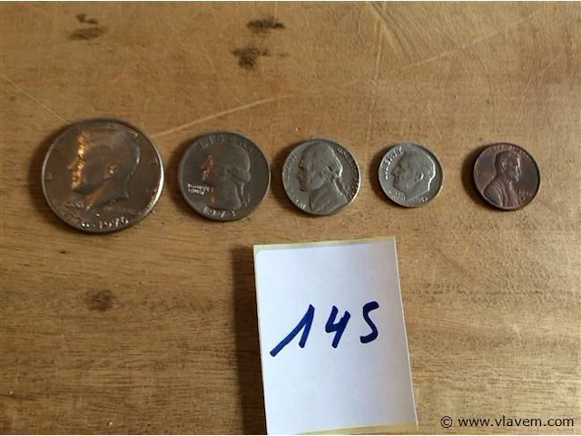 Us munten 5stuks - afbeelding 1 van  4