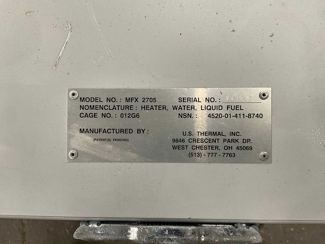 U.s. thermal mfx 2705 waterverwarmingssysteem - afbeelding 7 van  7