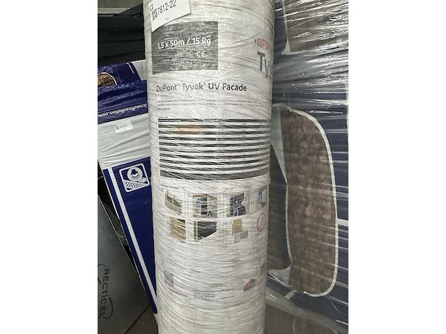 Uv-gevelbescherm-membraan rol 1,5x50m dupont tyvek 2524b uv facade - afbeelding 2 van  5