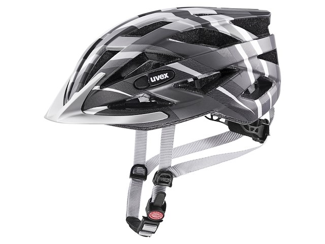 Uvex air wing cc fietshelm zwart/zilver mat - unisex - maat 56-60 - afbeelding 1 van  3