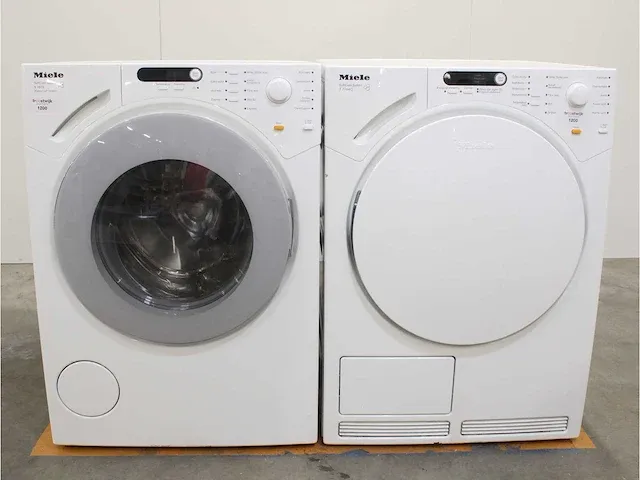 V 1814 softcare system wasmachine & miele t 7744 c softcare system droger - afbeelding 1 van  8