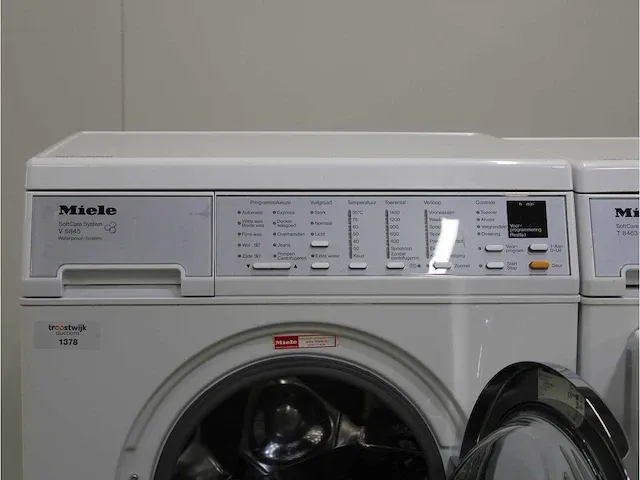 V 5845 softcare system wasmachine & miele t 8463 c softcare system droger - afbeelding 3 van  8