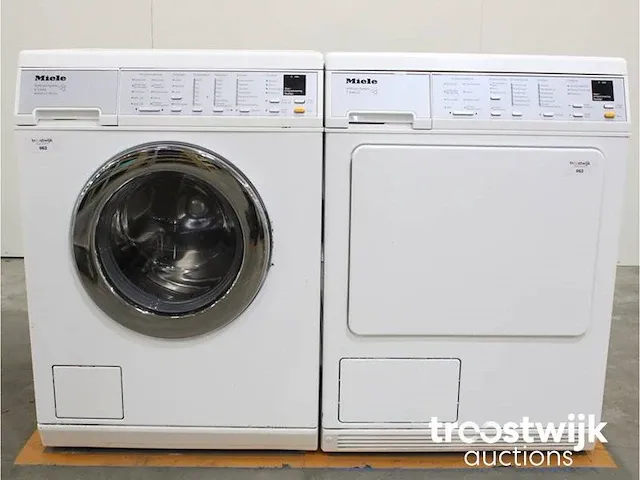 V 5845 softcare system wasmachine & miele t 8463 c softcare system droger - afbeelding 1 van  8