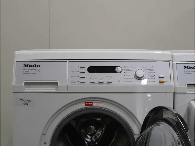 V 5849 softcare system wasmachine & miele t 8843 c softcare system droger - afbeelding 3 van  8