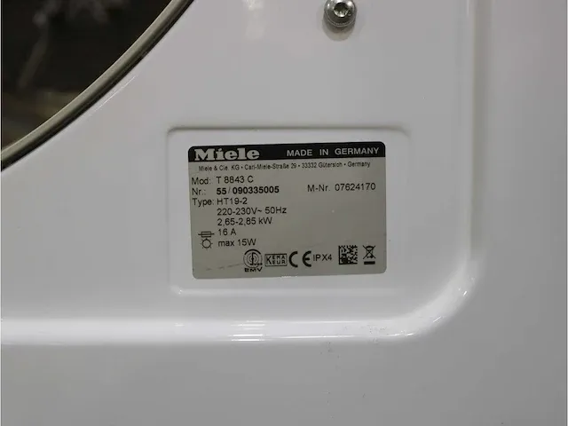 V 5849 softcare system wasmachine & miele t 8843 c softcare system droger - afbeelding 8 van  8