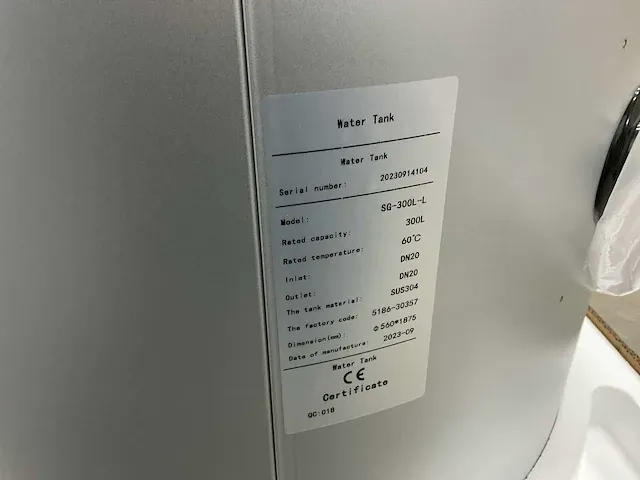 V-hc electric sg 300l warmtepompboiler - afbeelding 4 van  6